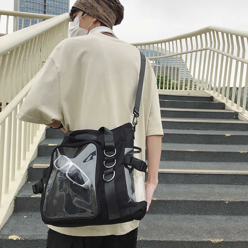 Japanese Minority Design Transparent College Style Fashion All-match Good-looking Large-capacity Crossbody Bag