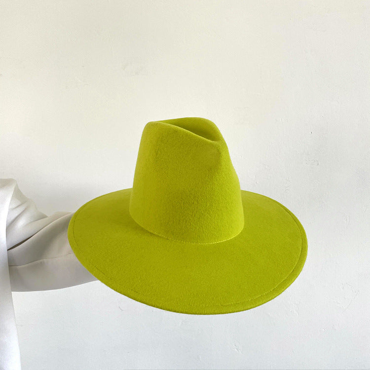 Top Bare Wool Jazz Felt Hat