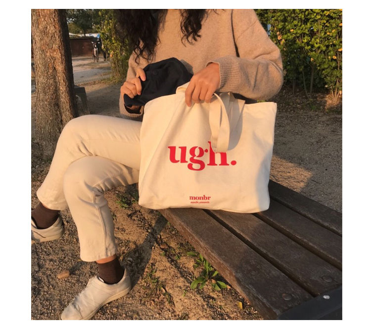 New Ins Single Shoulder Canvas Bag Lazy Windbag Bag Canvas Bag Female Messenger