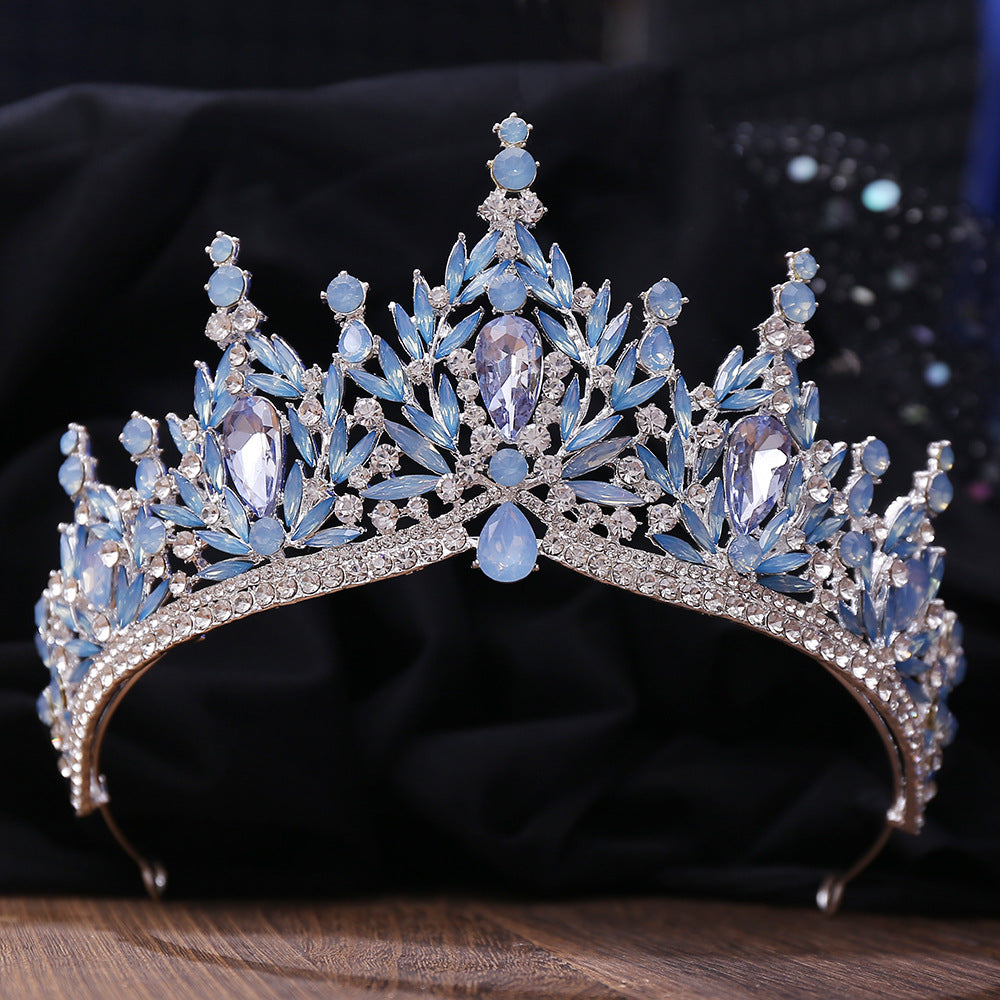 Bridal Crystal Leaf Crown Headdress Female