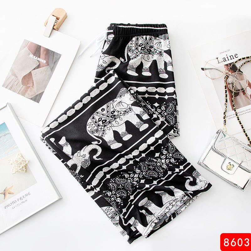 Summer Thin High Waist Drooping Straight Loose Casual Pants Mop Pants