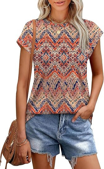 Floral Digital Printing Short Sleeve