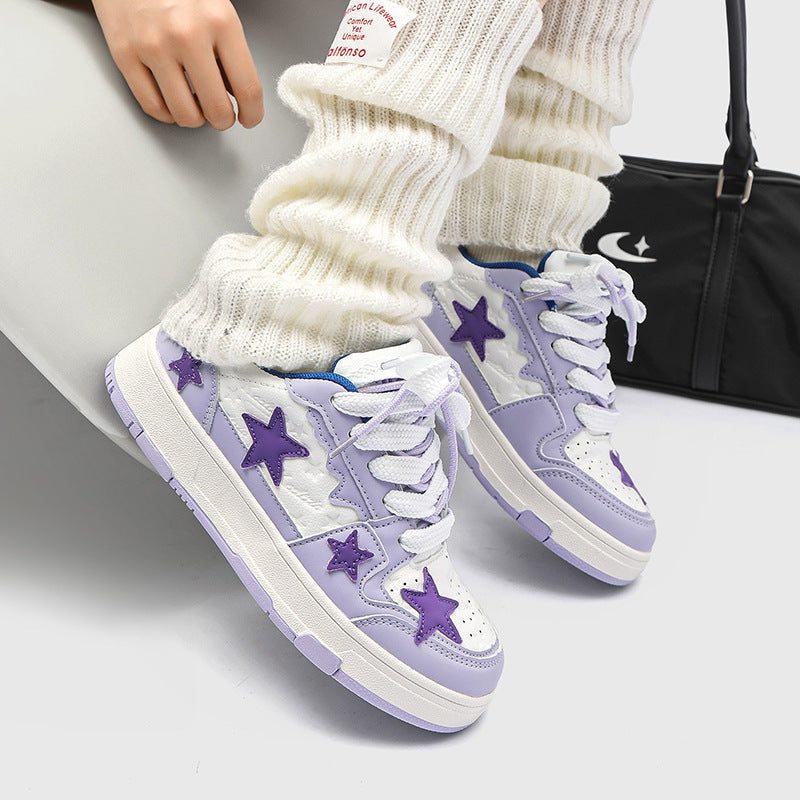 Star Collision Color Training Shoes For Women's Ultra-light Board Shoes