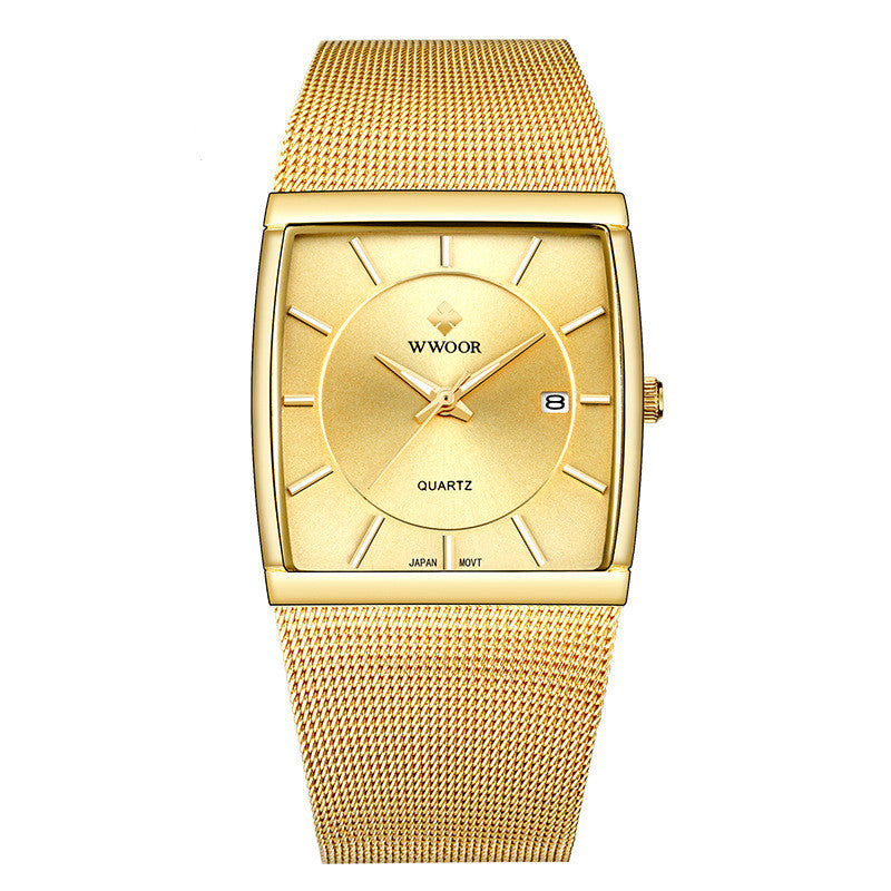 Men's mesh strap watch