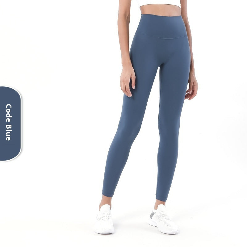 Yoga Women's No Embarrassment Line Skin-friendly Nude Feel Fitness Pocket High Top Sports Leggings