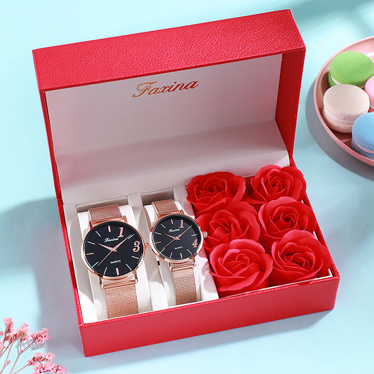 Waterproof quartz watch mesh strap ladies watch
