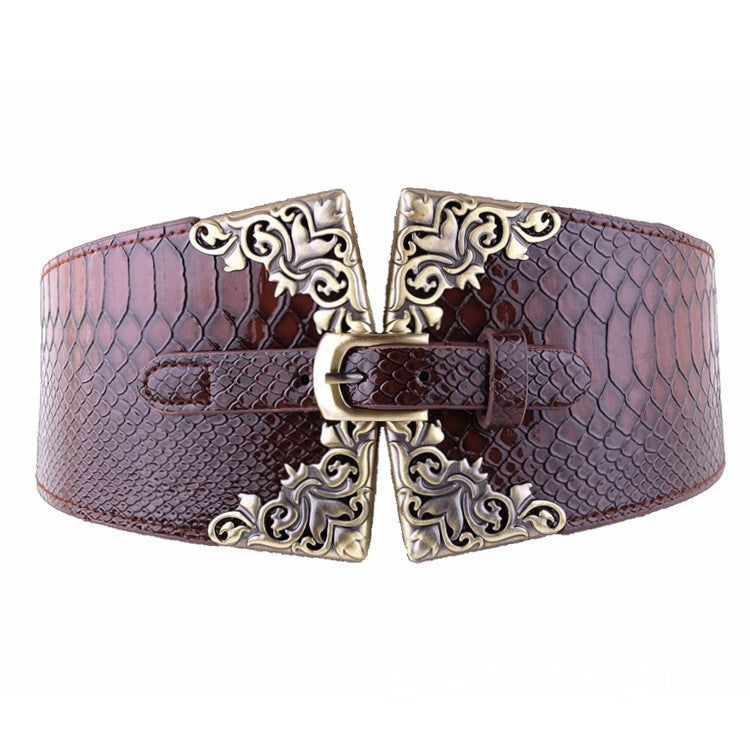European and American wild elastic wide belt