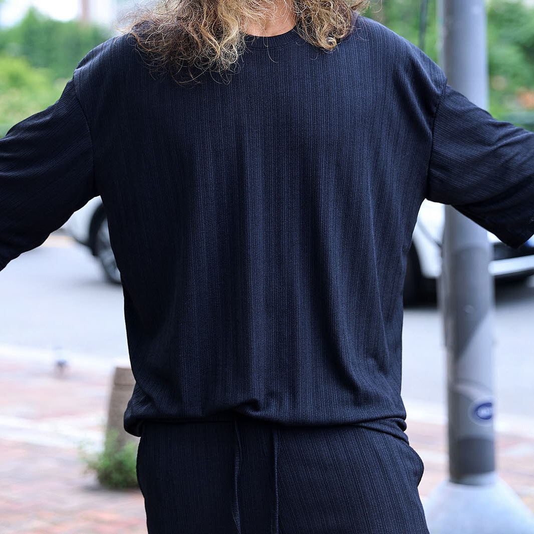 Men's Autumn Casual Long Sleeve Pants Knitting Suit