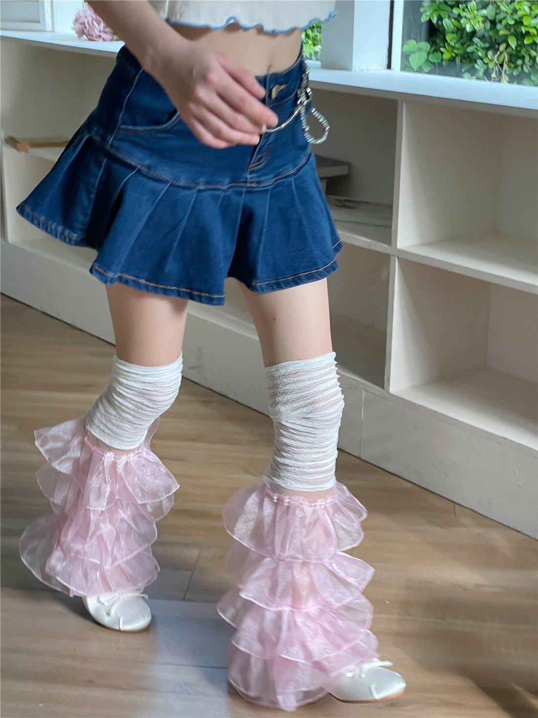 Pure Desire Style Y2g Sub-culture Lace Stitching Leg Warmer Bunching Socks
