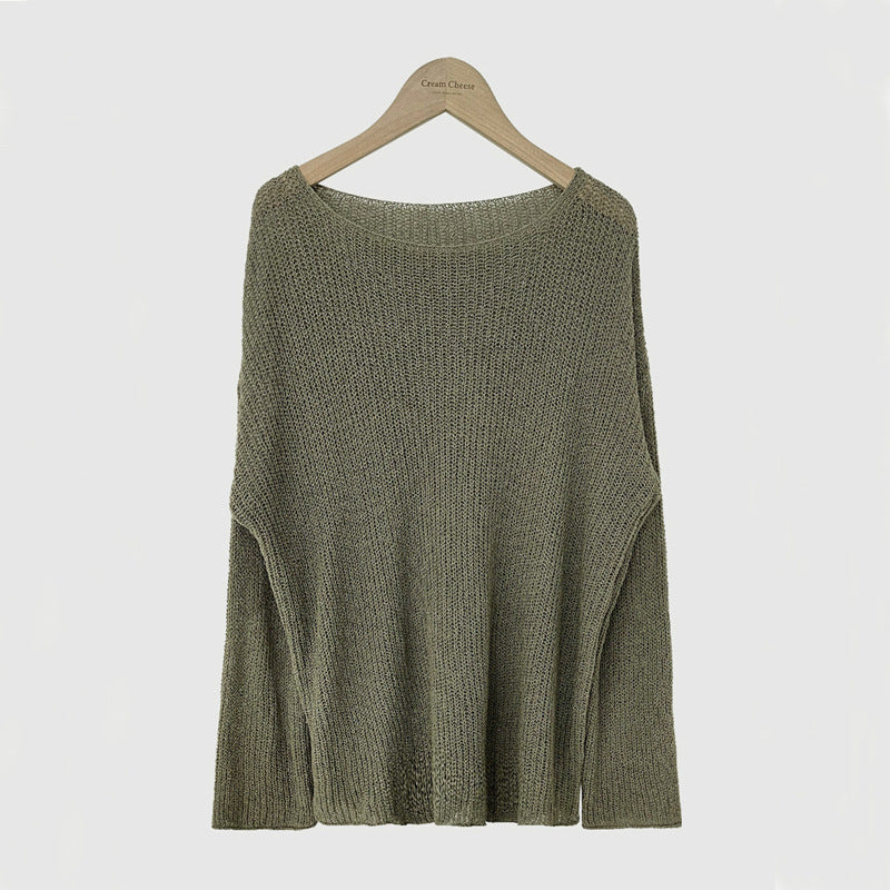 Solid Color Loose And Idle Sun Protection Long Sleeve Blouse Casual