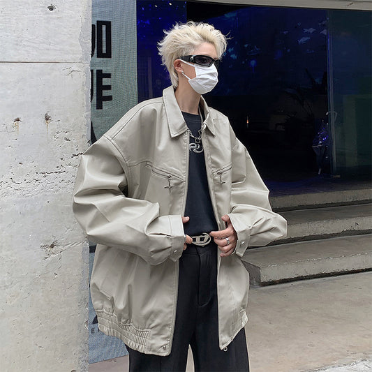 Design Metal Zipper Bomber Jacket