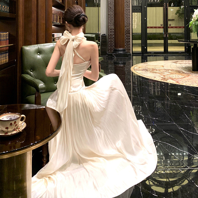 Chic French-style Halterneck Dress