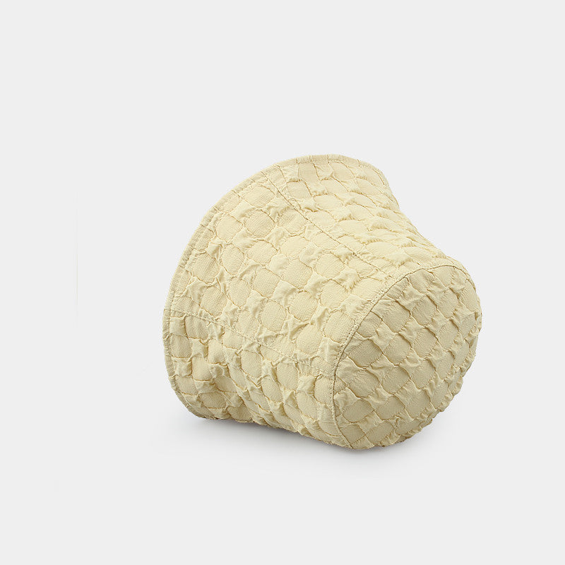 Cloud Pleated Bubble Check Bucket Hat