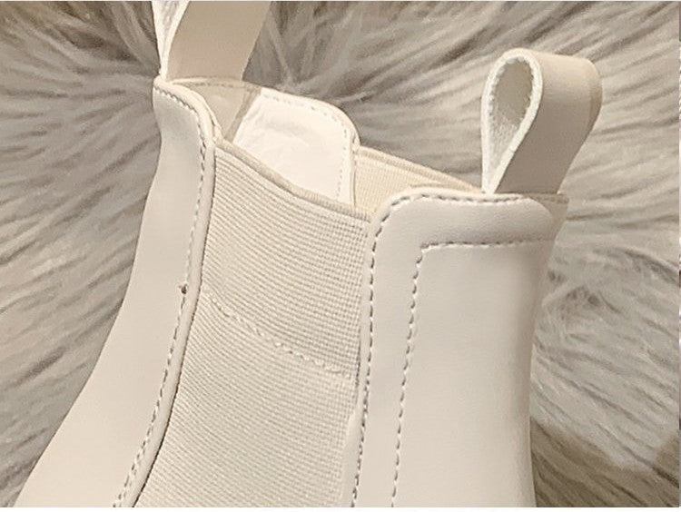 British-style High-heeled Martin Boots Girl