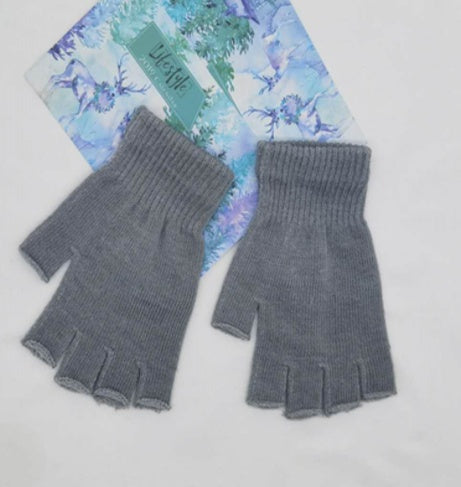 Half Finger Wool Cycling Acrylic Warm Fingerless Gloves