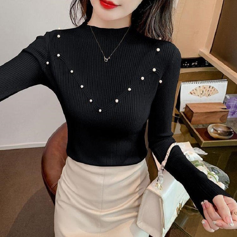 Slim Bottoming Shirt Women's Tight High Sense