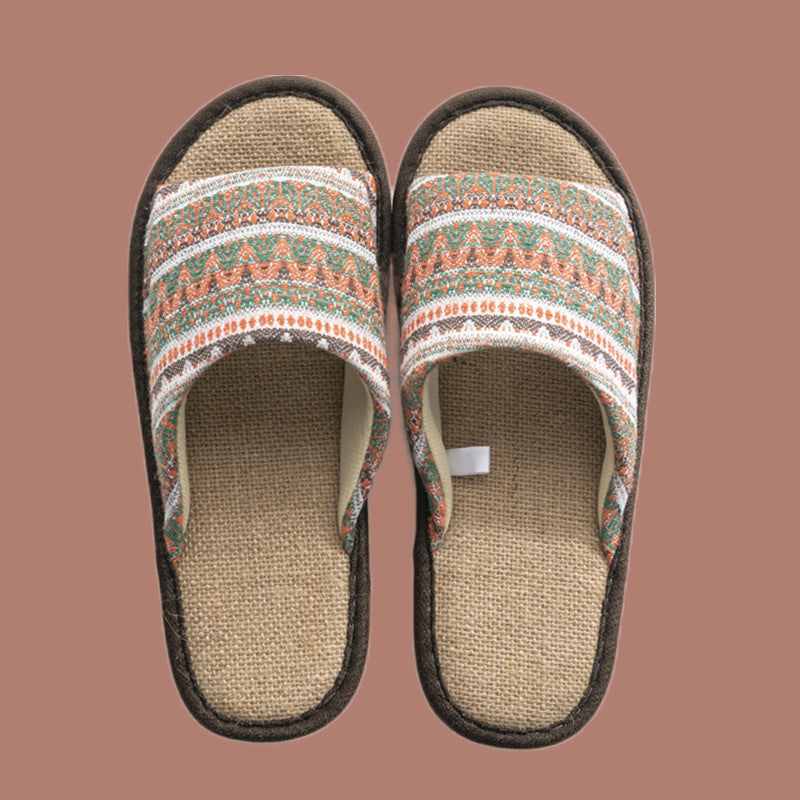 Hemp Slippers Women Floor Couples Non Slip Interior
