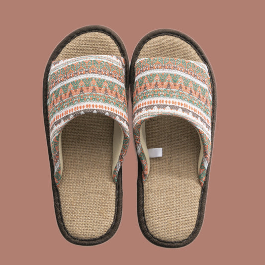Hemp Slippers Women Floor Couples Non Slip Interior