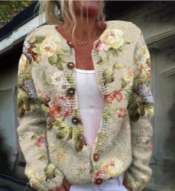 Autumn And Winter Popular Loose 3D Printed Sweater