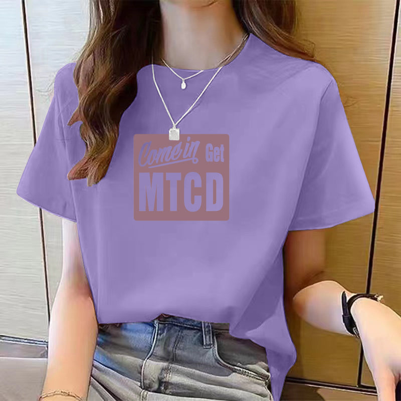 Women's Cute Bear Plus Size Cotton Short Sleeve T-shirt