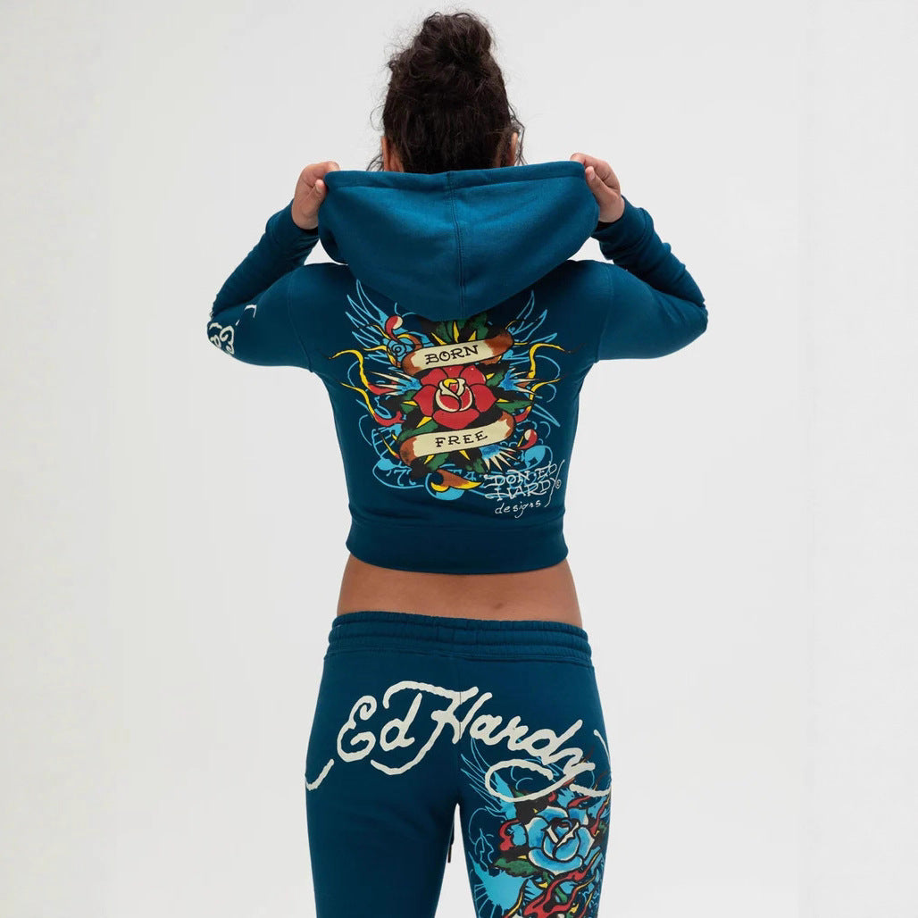 Trendy Flared Pants With A Printed Design