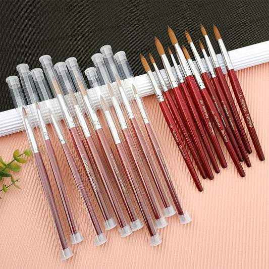 Nail Art Crystal Pen With A Round Tip Made Of Rosewood