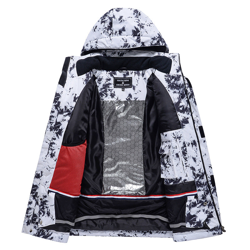 New Unisex Workwear-style Water-repellent Warm Thickened Ski Jacket