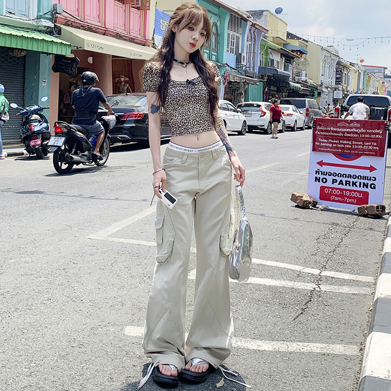 Millennium Hot Girl Drawstring Design Adjustable Overalls