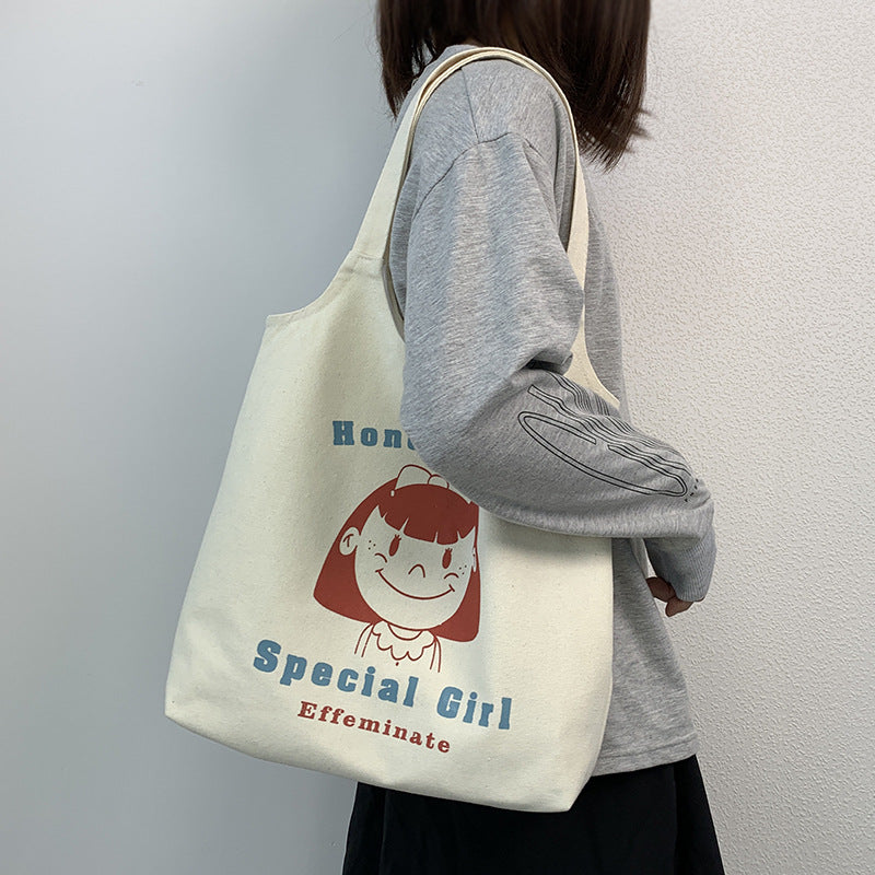 Insimple Handheld Printed Canvas Bag
