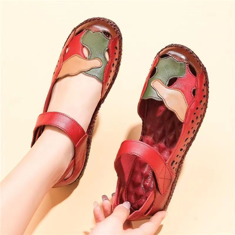Modieuze Designer Holle Lederen Platte Schoenen