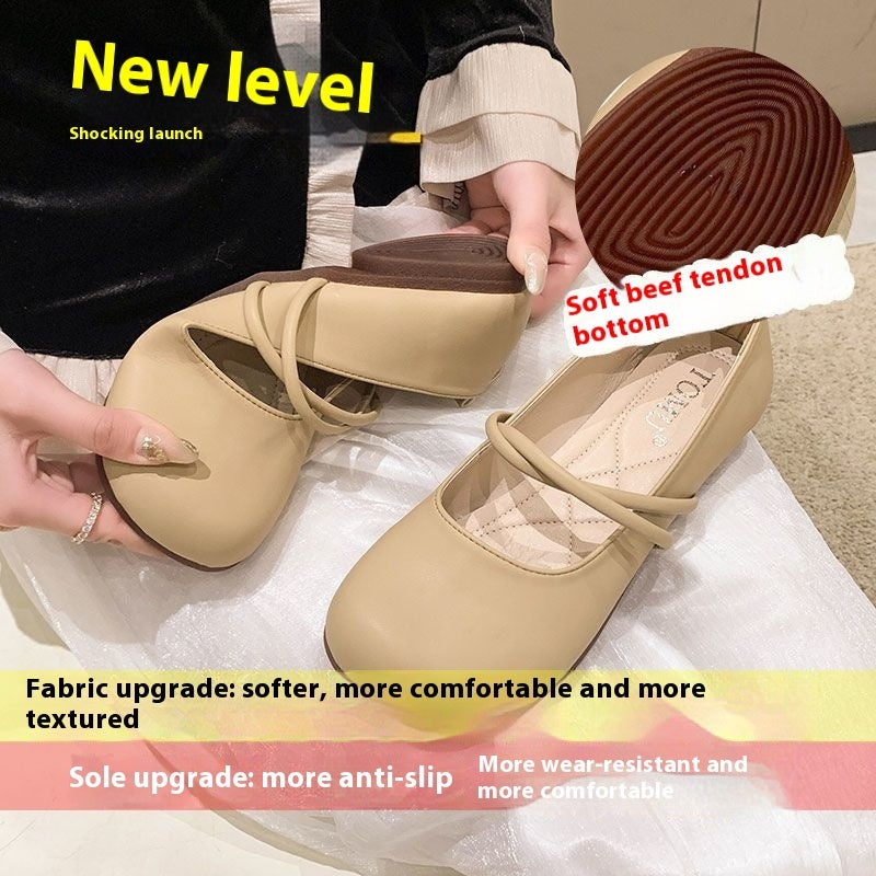 Vintage Low-cut All-match Gentle Soft Bottom Mary Jane Shoes