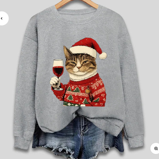 Womens Crew-Neck Pullover Faux-Knit Sweater