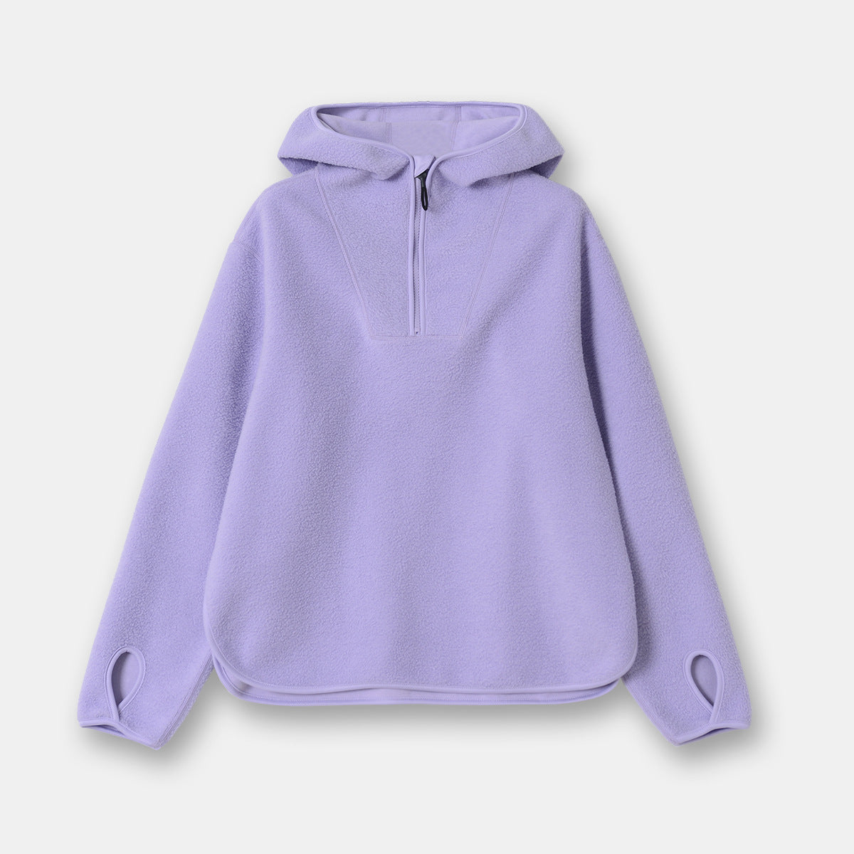 Tynd Hættetrøje Løs Langærmet Sportsfleece