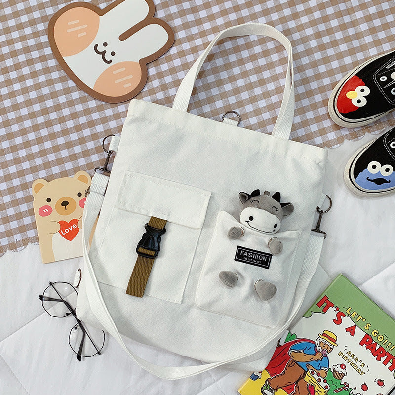 Trendy Cool Girl Student Cute Bear Cartoon Bag
