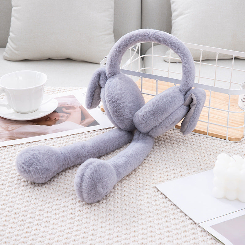 Cute Movable Rabbit-ear Warm Earflap Hat For Kids
