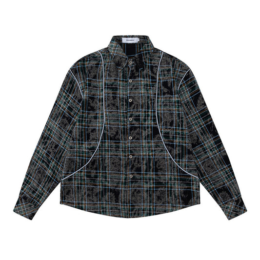 Japanese Loose Casual Long Sleeves Tie-dye Shirt Coat