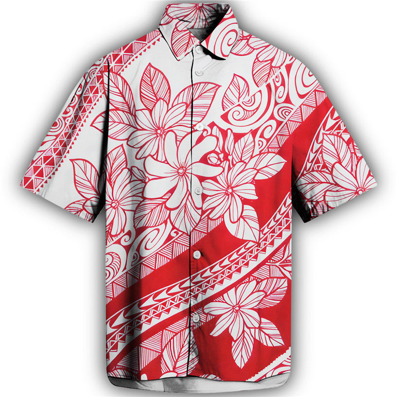 Personalized Printing T-shirt Summer Loose Short Sleeve Lapel Shirt Casual Streetwear Clothing For Men