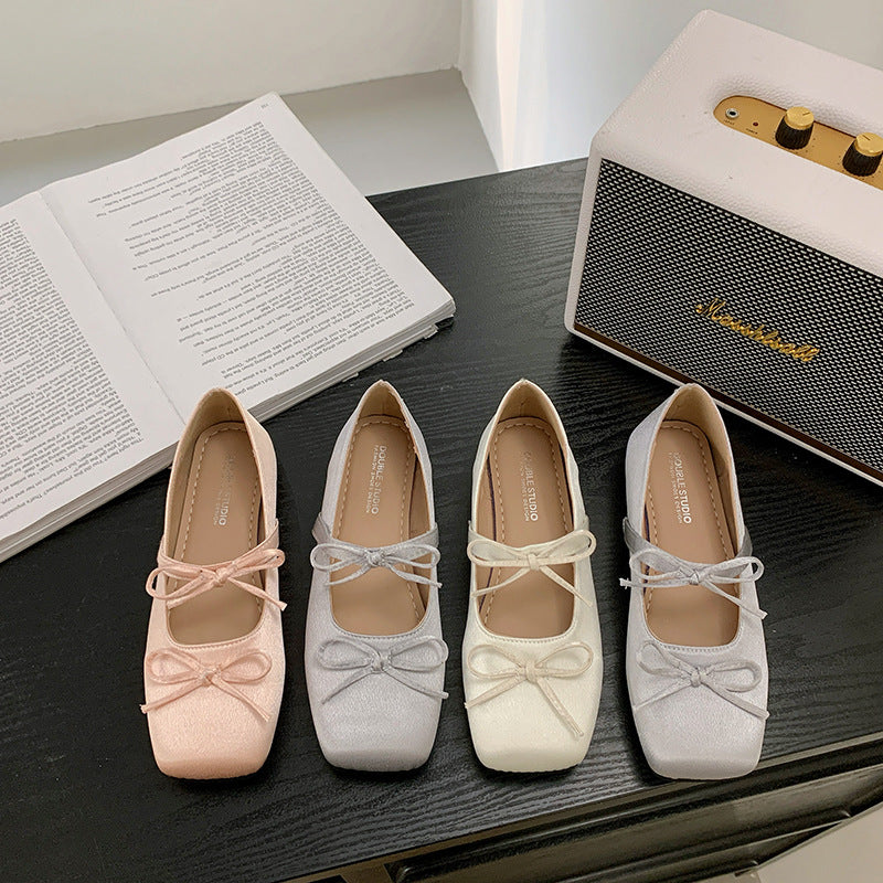 Fashionable All-match Square Head Pumps Women