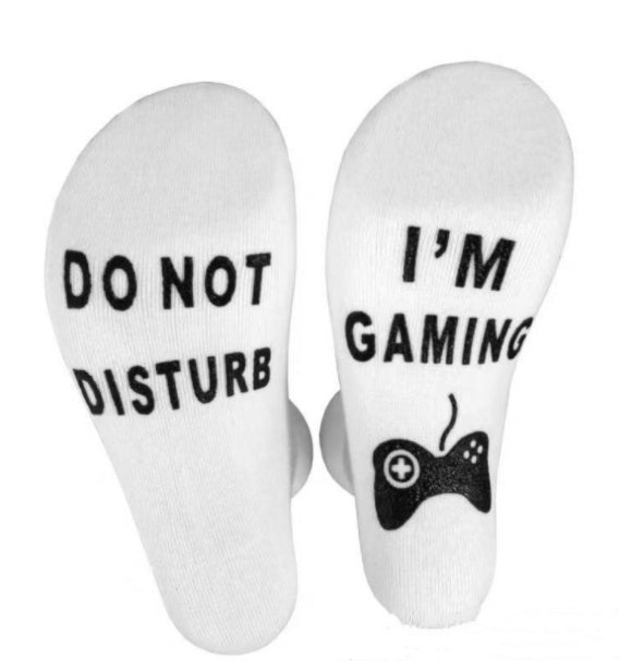 Letter Jacquard Cotton Mid-Calf Length Socks