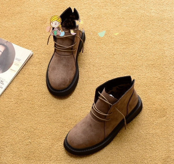 Summer Flat Heel Short Tube Thick Bottom Round Toe Short Boots