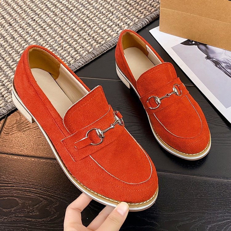 Koreansk-inspirerede lave slip-on sko med rund snude til kvinder