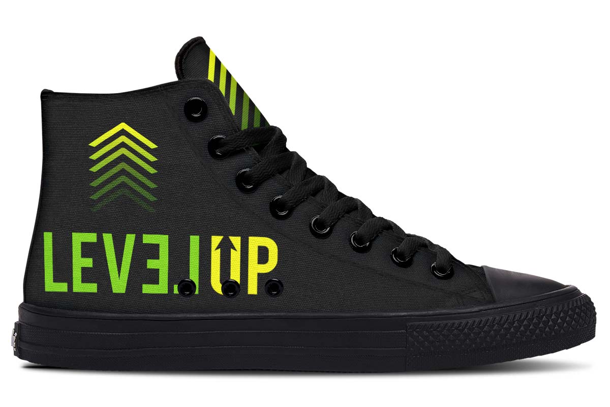 Men's And Women's Fashion Color Printing High-top Canvas Shoes