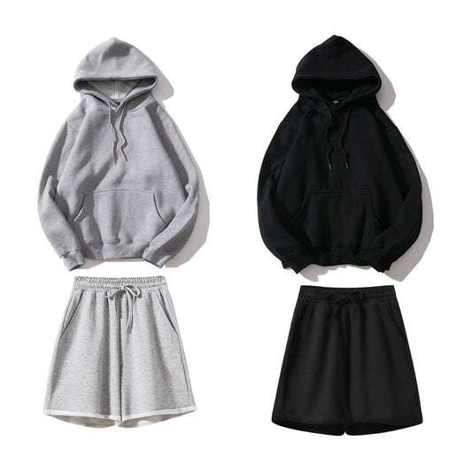 Loose-fitting Wide-leg Shorts Two-piece Sportswear Set