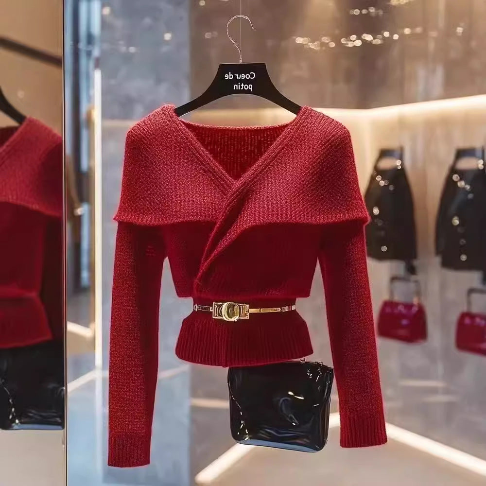 Color Knitwear Women's Niche High Sense