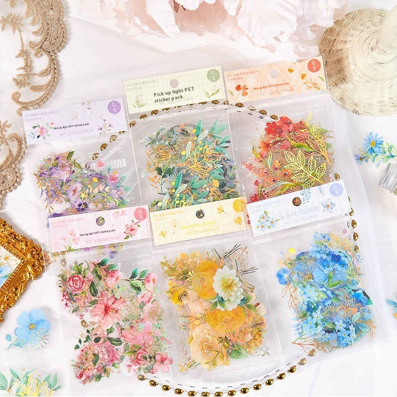 Plant Flowers Journal Decorative Source Material 40 Pieces