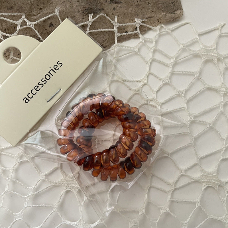Women's Summer High-end Telephone Cord Hair Rope Set