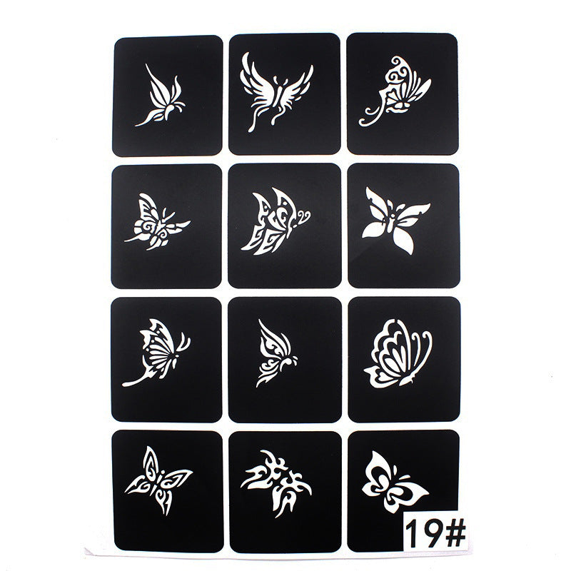 Hollow Tattoo Mold Women's Spray Paint