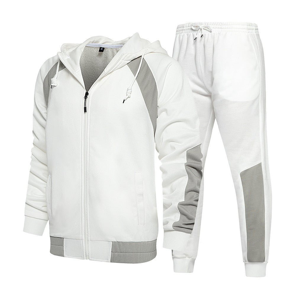 Youth Loose Color Matching Sweater Suit