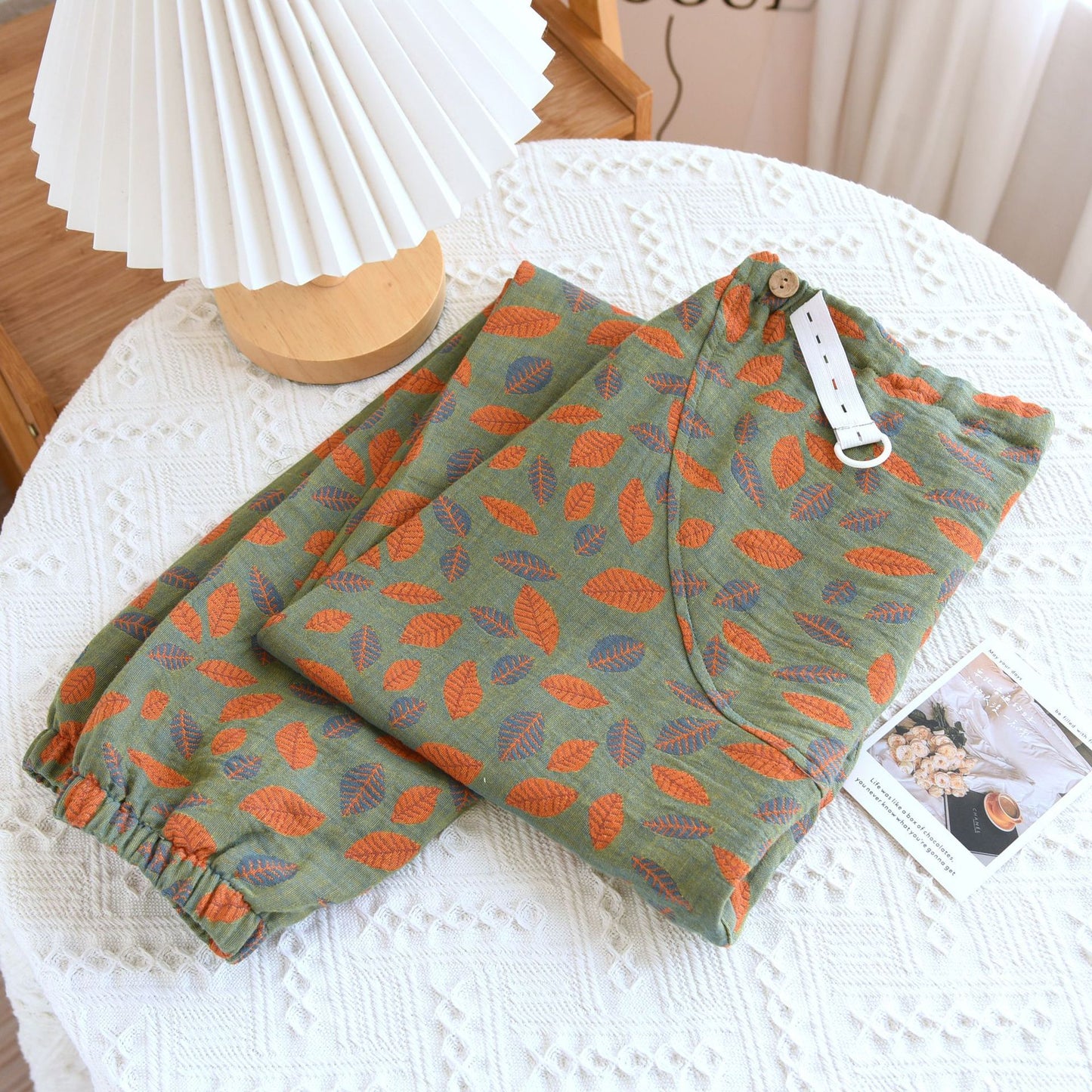 Yarn-dyed Jacquard Maternity Pants Four Seasons Thin Can Be Worn Outside P