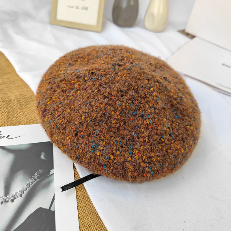 Fashionable Versatile Artist Hat Vintage Pumpkin